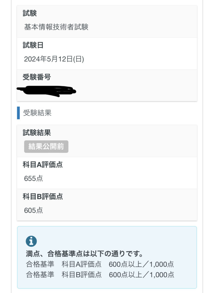 試験結果